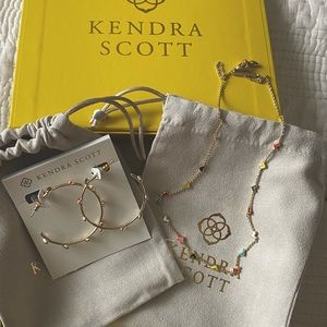 New in box - colorful hearts necklace and matching earrings!